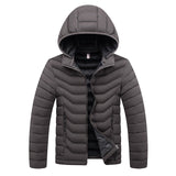 Men's Winter Casual Hooded Parka Jacket with Detachable Hat