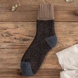Men's Thick Wool Socks for Winter Warmth (Mid-Calf)