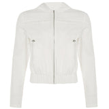 Girls' Design Wooden Ear Motorcycle Jacket