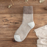 Men's Thick Wool Socks for Winter Warmth (Mid-Calf)