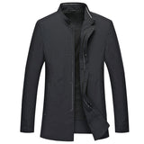 Men's Stand-Up Collar Business Casual Windbreaker Jacket