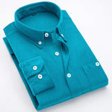 Men's Thin Corduroy Long Sleeve Shirt for Winter