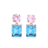 S925 Silver Pagoda Sapphire Earrings