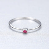 S925 sterling silver gemstone ring