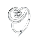 s925 sterling silver Couple ring
