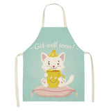 Explosive Animal Animation Multifunctional Kitchen Apron Cotton And Linen Apron