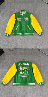 Tiger Embroidered Leather Jacket Couple Loose Fall And Winter Baseball Uniform