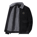 Men's Thickened Lamb Wool Cotton Corduroy Lapel Jacket
