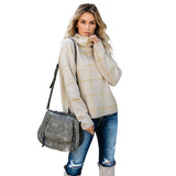 Plaid Street Knit Sweater