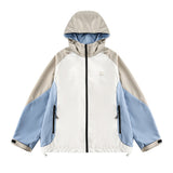Brand Men's Clothing Color Contrast Patchwork Jacket Coat