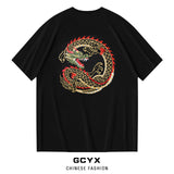 Men's Cotton Short-Sleeved Embroidered T-Shirt 2024