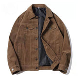 Men's Retro Corduroy Jacket for Spring and Autumn