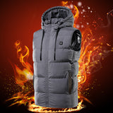Winter Intelligent Heating Vest Hooded Heating Cotton Clothing