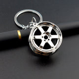 Creative Stereo Car Modification Fittings Wheel Hub Metal Keychains