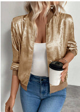 Thin Coat With Zip Slim Fit Slimming Casual Jacket Top