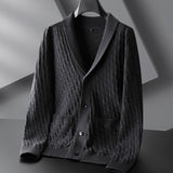 Men's Plus Size V-Neck Knitted Cardigan Jacket