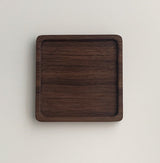 Unpainted Japanese Walnut Insulated Wooden Coaster