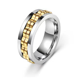 Stainless Steel Spinner Fidget Ring for Men
