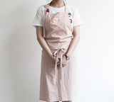 Solid Color Kitchen Apron Japanese Style Korean Style Sleeveless Multi-color Cotton And Linen
