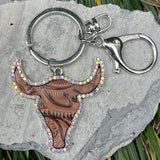 Retro Embossing Western Style Handbag Pendant Keychain