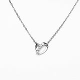S925 heart-shaped zircon necklace
