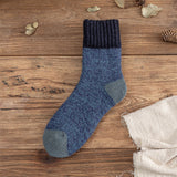 Men's Thick Wool Socks for Winter Warmth (Mid-Calf)
