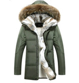 new down jacket men's long section Korean youth lovers men's winter large size coat thickening