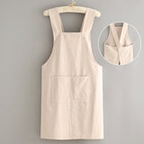 Canvas Breathable Cotton Linen Apron Household Kitchen Antifouling Wear-resistant