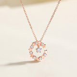 S925 sterling silver starry necklace