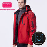 Outdoor Camouflage Heating Shell Jacket Smart USB Heating Cotton-padded Clothes