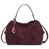 Genuine Deer Suede Brushed Leather Crossbody Bag Versatile