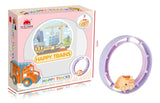 New Cartoon Chain Train Track Wind-Up Lollipop Toy