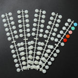 TP 120pcs Nail Polish Display Table With Stickers Polka Dot Color Card Nail Display Board Clear/Nature Color Card Nail Art Tools