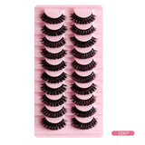 Fashion Russian Strip Lashes 2/5/10 Pairs 3D Mink Lashes Natural Eyelashes Dramatic False Eyelashes Wholesale Eyelash Extension