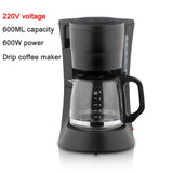 110V Automatic Electric Espresso Coffee Maker Cafe Drip American Latte Coffee Brewing Machine Household Mini Glass Boiler Teapot