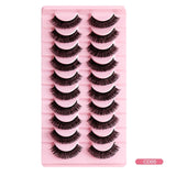 Fashion Russian Strip Lashes 2/5/10 Pairs 3D Mink Lashes Natural Eyelashes Dramatic False Eyelashes Wholesale Eyelash Extension