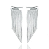 Long Tassel Fringe Chandelier Earrings Stud Earrings (K278)