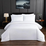 Premium Hotel White Oversize Duvet Cover Bed Sheet set 100%Nature Cotton Soft 600TC Bedding set Twin Full Queen King size 4Pcs