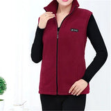 plus Size Women's Polar Fleece Vest Sleeveless Large Zipper Jacket Autumn Fashion Leisure Gilet for Women