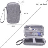 Hard Travel Electronic Organizer Case for Power Adapter Chargers Cables Power Bank USB Flash Disk SD Card Portable Accessories