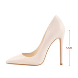 Onlymaker Women Pumps Pointed Toe Slip-On Thin Heels Patent Leather Party Wedding Office Lady Big Size Shoes