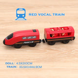 RC Electric Train Set Locomotive Magnetic Train Diecast Slot Toy Fit for Brand Wooden Train Railway Track Toys for Kids Gifts
