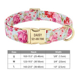Personalized Dog Accessories Collar Nylon Printed Pet Puppy Collar Dog ID Collars Free Engraved ID for Small Medium Large Dogs