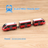 RC Electric Train Set Locomotive Magnetic Train Diecast Slot Toy Fit for Brand Wooden Train Railway Track Toys for Kids Gifts