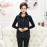 plus Size Women's Polar Fleece Vest Sleeveless Large Zipper Jacket Autumn Fashion Leisure Gilet for Women