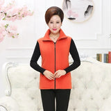 plus Size Women's Polar Fleece Vest Sleeveless Large Zipper Jacket Autumn Fashion Leisure Gilet for Women