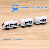 RC Electric Train Set Locomotive Magnetic Train Diecast Slot Toy Fit for Brand Wooden Train Railway Track Toys for Kids Gifts