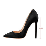 Onlymaker Women Pumps Pointed Toe Slip-On Thin Heels Patent Leather Party Wedding Office Lady Big Size Shoes
