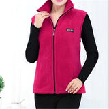 plus Size Women's Polar Fleece Vest Sleeveless Large Zipper Jacket Autumn Fashion Leisure Gilet for Women