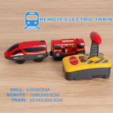 RC Electric Train Set Locomotive Magnetic Train Diecast Slot Toy Fit for Brand Wooden Train Railway Track Toys for Kids Gifts